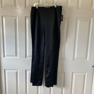 Black Satin Flair Dress Pants